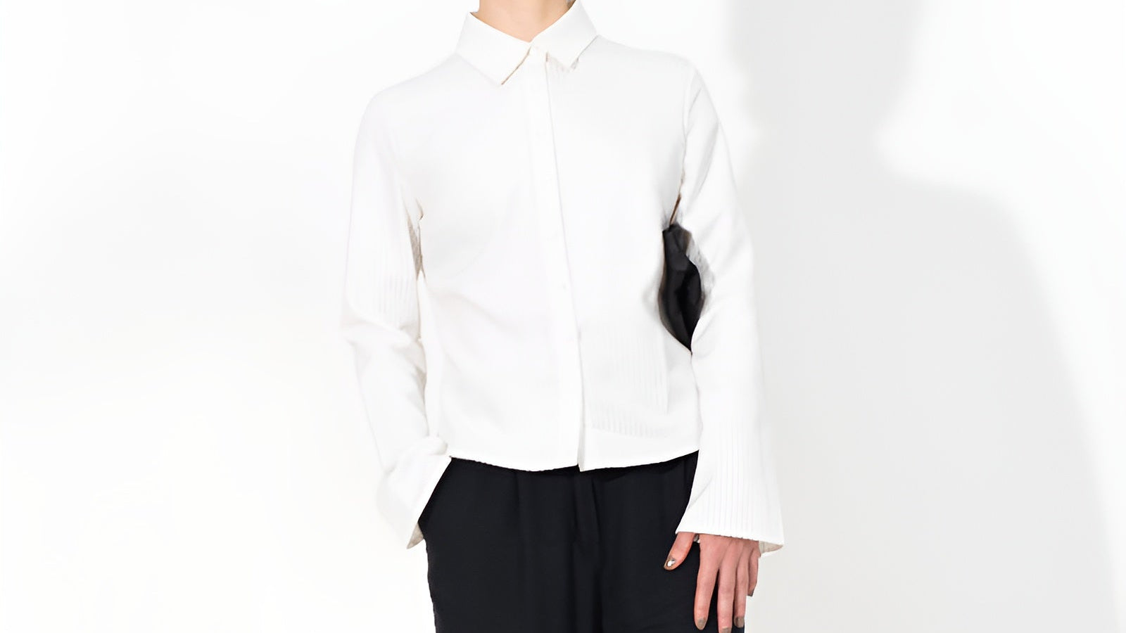 French Cream Collared Top