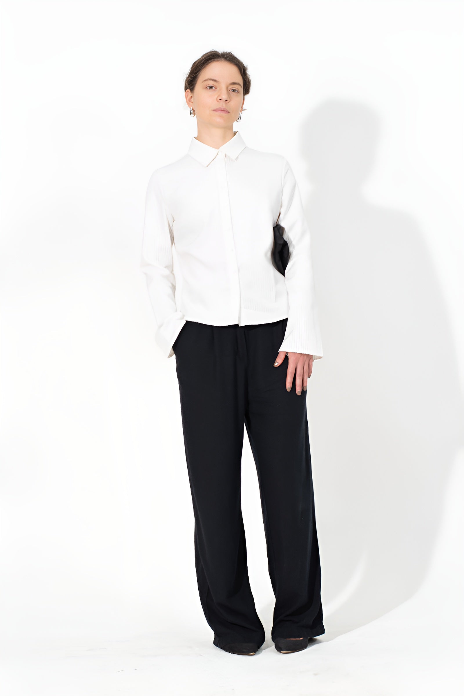 French Cream Collared Top