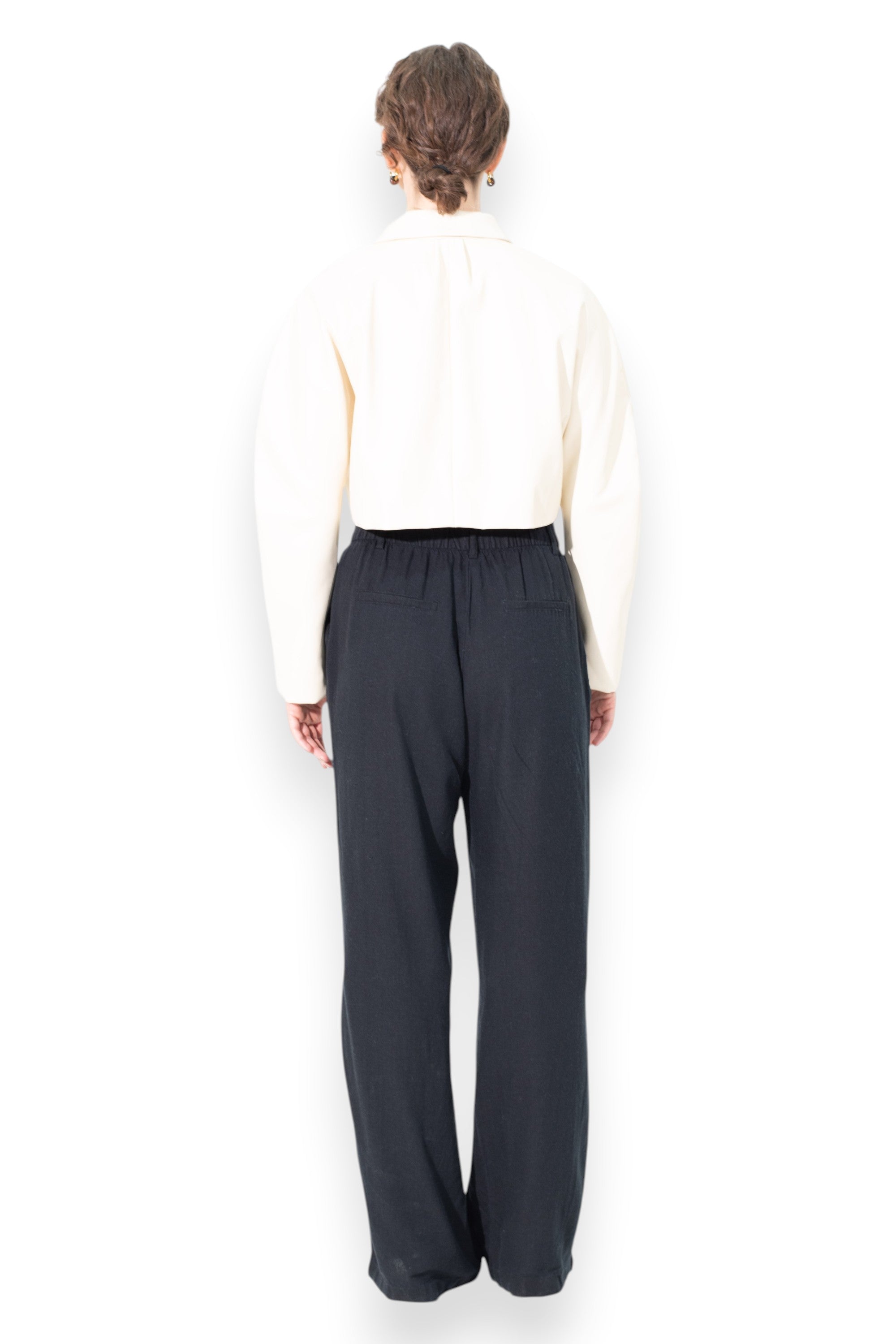 Vanillin Crop Leather Jacket | Leon