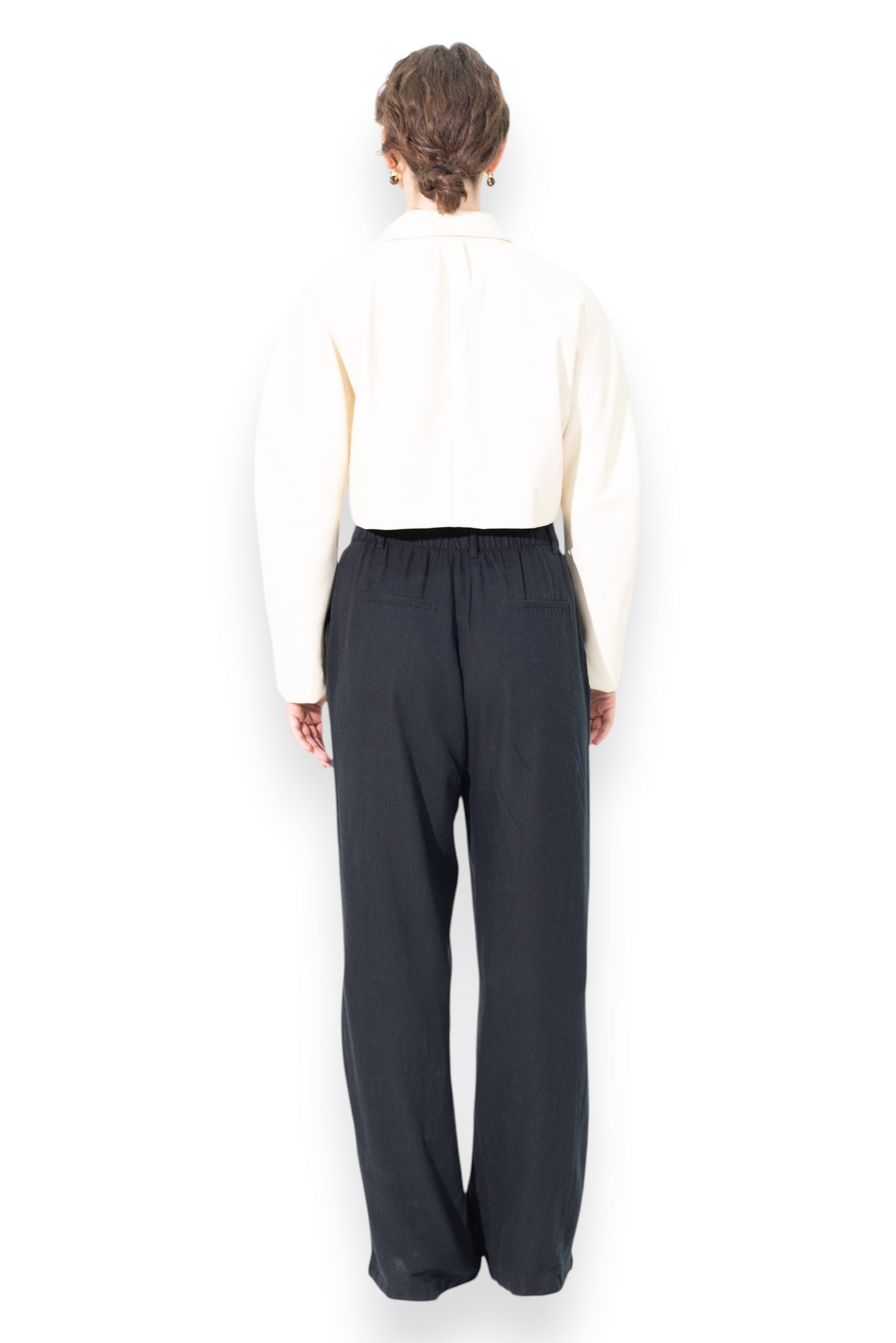 Vanillin Crop Leather Jacket