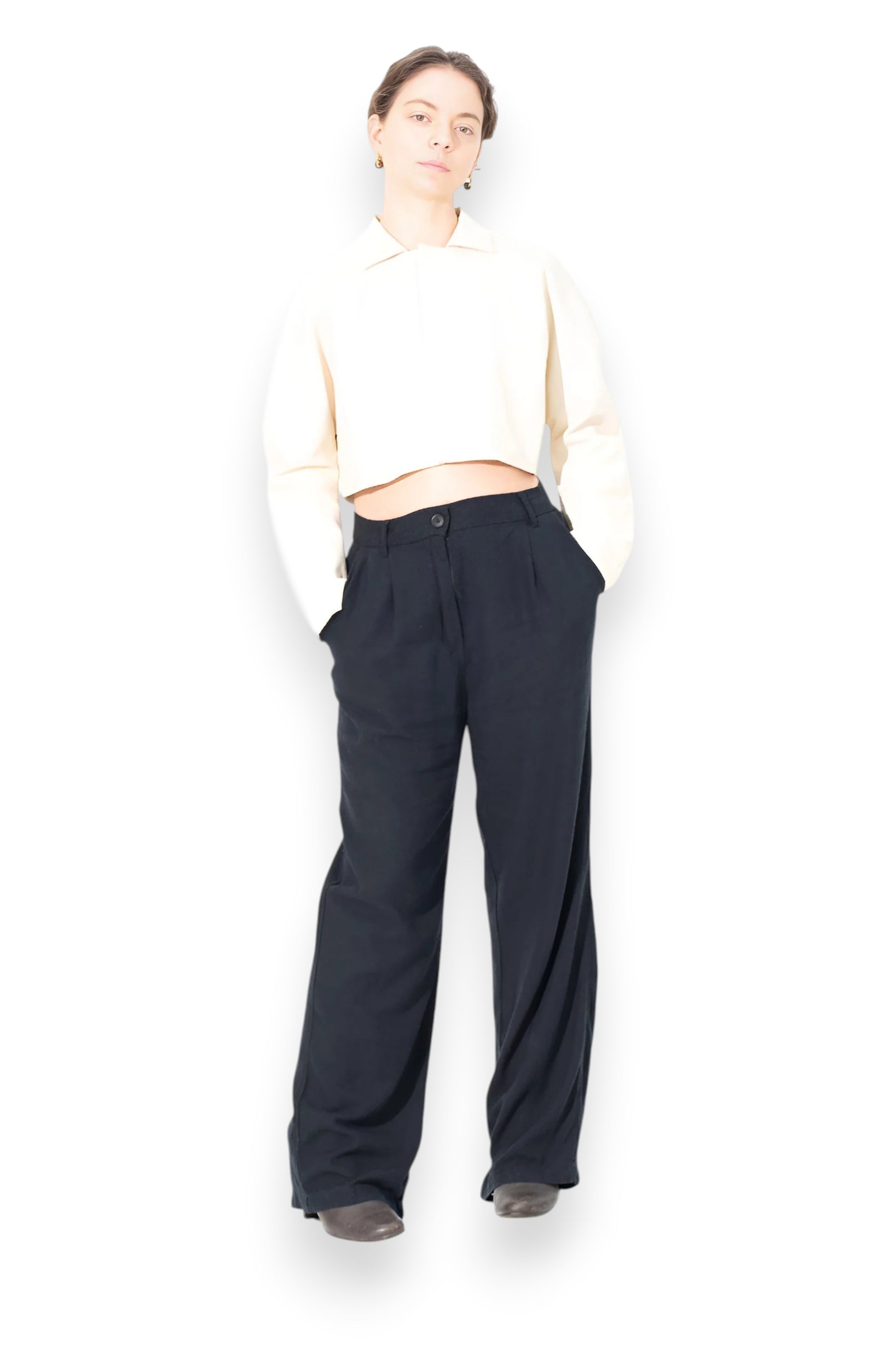 Vanillin Crop Leather Jacket