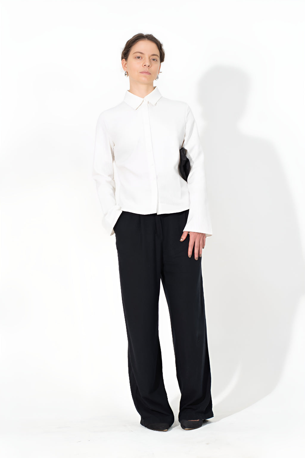 French Cream Collared Top